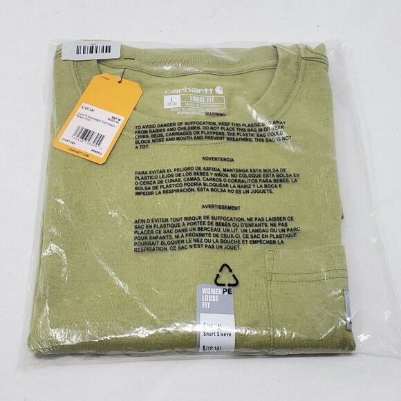 Carhartt Tops - Carhartt Women’s Loose Fit Heavyweight Short-Sleeve Pocket T-Shirt, L 12-14 NWT